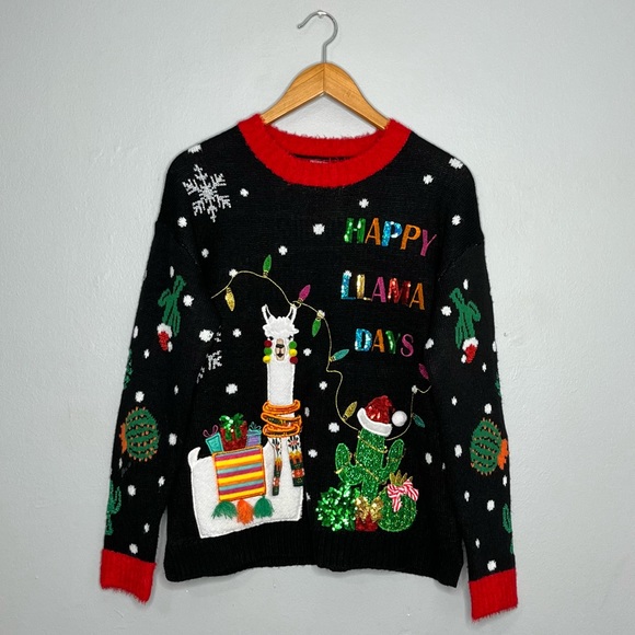 Happy Llama Days Christmas Sweater - Picture 2 of 7